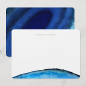 Blue Agate Stationery Mitteilungskarte (Vorne/Hinten)