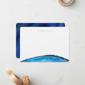 Blue Agate Stationery Mitteilungskarte (Vorderseite/Rückseite Beispiel)
