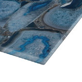 Blue Agate Stone Quartz Print Schneidebrett (Ecke)