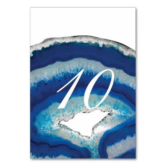Blue Agate Tischnummer (Vorderseite)
