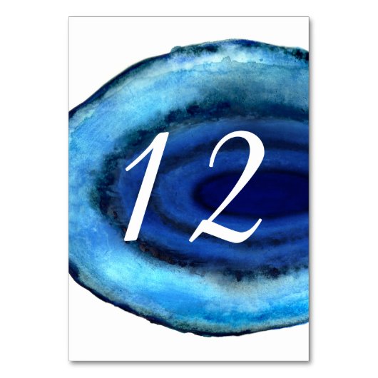 Blue Agate Tischnummer (Vorderseite)