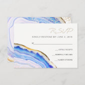 Blue Agate UAWG RSVP Karte (Vorne/Hinten)