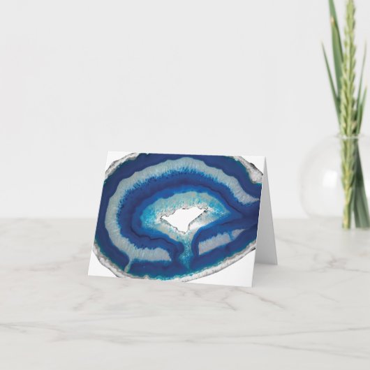 Blue Agate Vielen Dank Note Card Dankeskarte (Vorderseite)