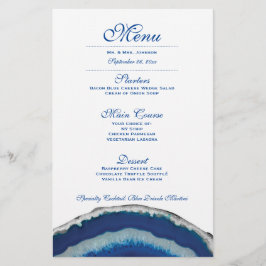 Blue Agate Wedding Dinner Menü