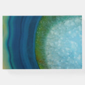 Blue Agate Wedding Gästebuch (Rückseite)