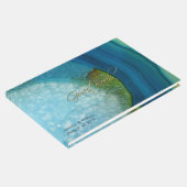 Blue Agate Wedding Gästebuch (Ecke)