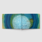 Blue Agate Wedding Gästebuch (Voll)