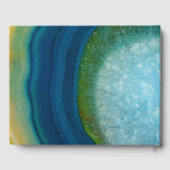 Blue Agate Wedding Gästebuch (Rückseite)