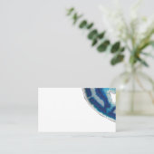 Blue Agate Wedding Platzkarten (Stehend Vorderseite)