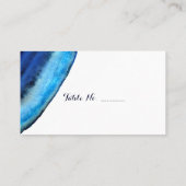 Blue Agate Wedding Platzkarten 100 pk (Rückseite)