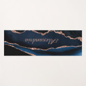 Blue Agatre Individuelle Name Yoga Mat Yogamatte (Vorderseite (Horizontal))