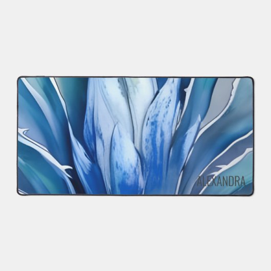 Blue Agave Abstrakt Schreibtischunterlage (Vorderseite)