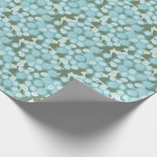 Blue Ageratum Houstonianum oder die Floss-Blume Geschenkpapier (Ecke)