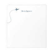 Blue Airplane and Name Notizblock (Vorderseite)