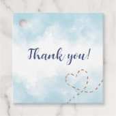 Blue Airplane Bear - Baby Shooter Geschenkanhänger (Vorderseite)