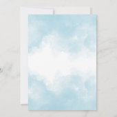 Blue Airplane Bear Baby Shower Einladung Boy (Rückseite)