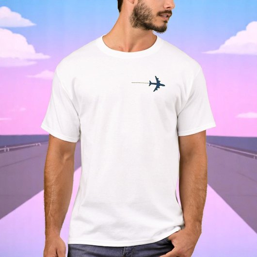 Blue Airplane Flying Flugzeug . Pilot-Geschenk T-Shirt