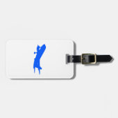 Blue Airplane Gepäckmarke Gepäckanhänger (Vorderseite horizontal)