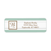Blue Airplane Heart Wedding Return Address Label (Vorne)