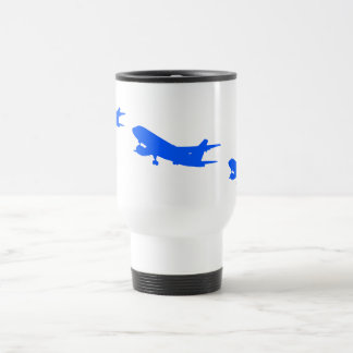 Blue Airplane Travel Mug Reisebecher