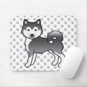 Blue Alaskan Malamute Niedlich Cartoon Dog Mousepad (Mit Mouse)