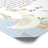 Blue Albern Gänse Floral Gingham Dont Say Baby Gam Poster (Ecke)