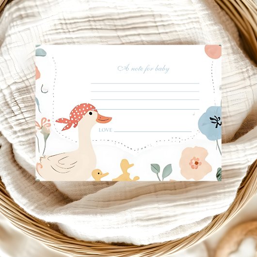 Blue Albern Goose Baby Show Note Begleitkarte