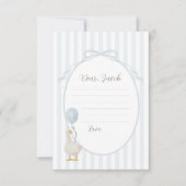 Blue Albern Goose Time Kapselkarte Einladung (Vorderseite)