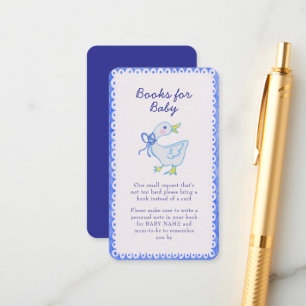 Blue Albern Gose Baby Showbucher anfordern Begleitkarte