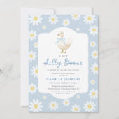 Blue Albern Gose Boy Baby Dusche Einladung (Vorderseite)