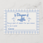 Blue Albern Gose Boy Gingham Classic Diaper Raffle Begleitkarte (Vorderseite)