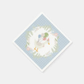 Blue Albern Gose Floral Gingham Paper Serviette (Ecke)