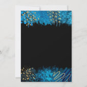 Blue Alcohol Ink 16 . Geburtstag Einladung (Rückseite)