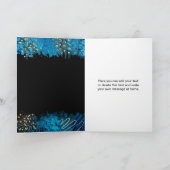 Blue Alcohol Ink Birthday Karte (Innenseite)