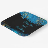 Blue Alcohol Ink Geburtstagsparty Pappteller (Gewinkelt)