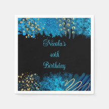 Blue Alcohol Ink Geburtstagsparty