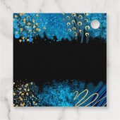 Blue Alcohol Ink Sweet 16 Birthday Party Geschenkanhänger (Rückseite)