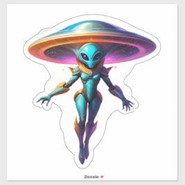 Blue Alien Aufkleber