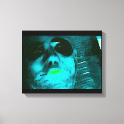 Blue Alien Leinwanddruck (Vorderseite)