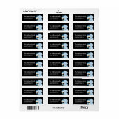 Blue Alien Outer Space Fun Address Labels d1 (Vorne)