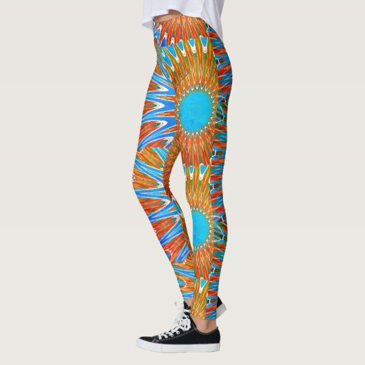 Blue All-Over-Print-Leggings Leggings (Links)