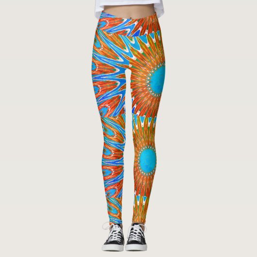 Blue All-Over-Print-Leggings Leggings (Vorderseite)