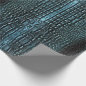 Blue Alligator Leather Geschenkpapier (Ecke)