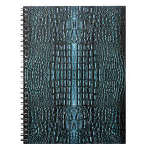 Blue Alligator Leather Notizblock