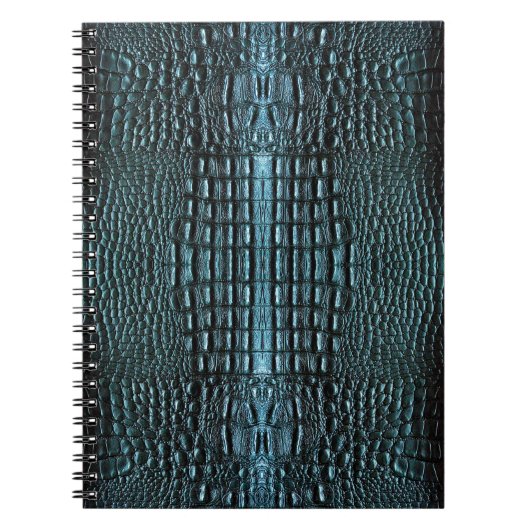 Blue Alligator Leather Notizblock (Vorderseite)