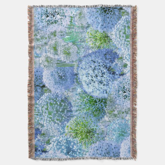 Blue Alliums Decke (Vorderseite Vertikal)