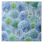 Blue Alliums Fliese (Vorderseite)