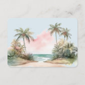 Blue Aloha Beach Ocean Palm Tree Tropical UAWG Begleitkarte (Rückseite)