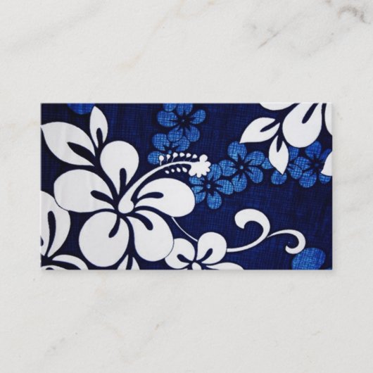 Blue Aloha Hawaii Blume Visitenkarte (Vorderseite)