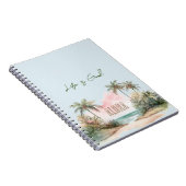 Blue Aloha Tropical Beach Palm Trees Notizblock (Rechte Seite)